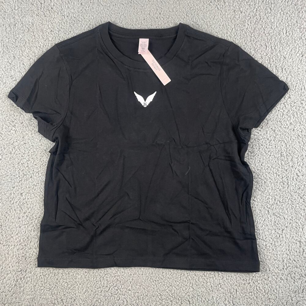Victoria's Secret Women's Medium Black 100% Cotton Fashion Show '24 SS T-Shirt